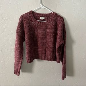 LA Hearts Knitted Crop Sweater